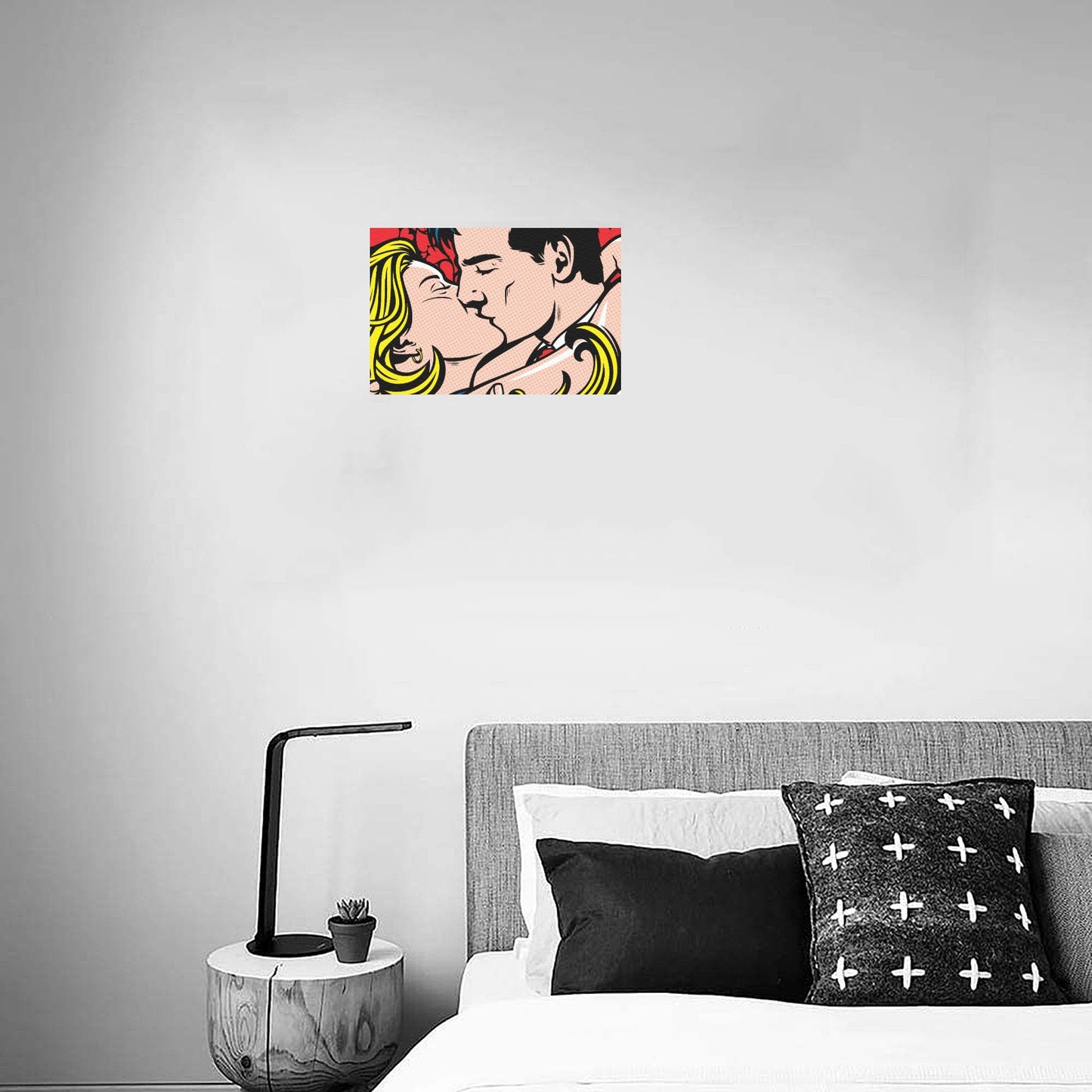 Super Kiss Canvas Art Print 12"x8"