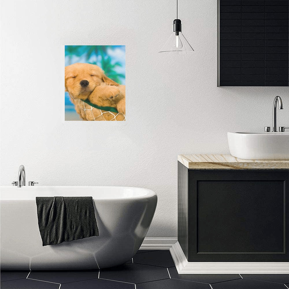 Lounge Puppy Canvas Print 8"x10"