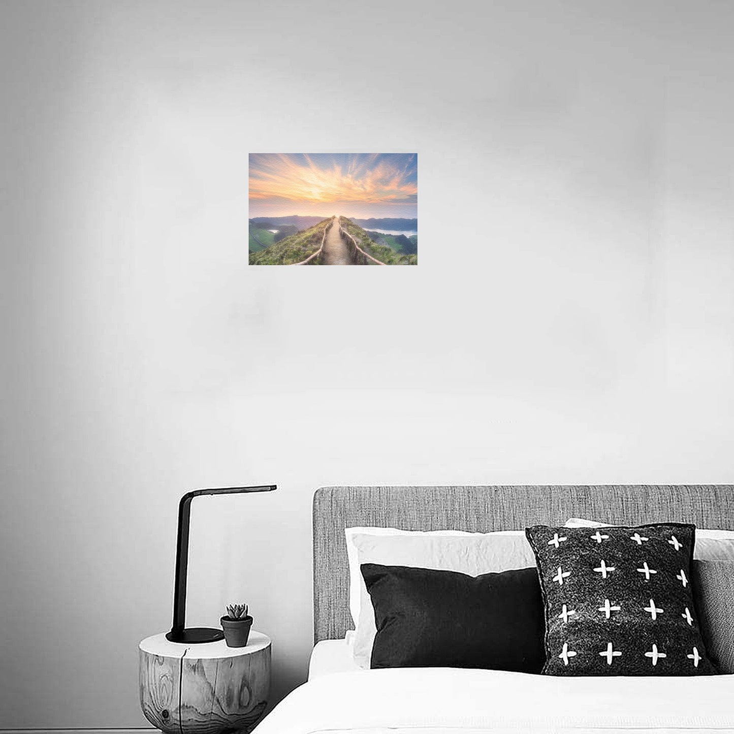 Sunset Pathway Canvas Art Print 12"x8"
