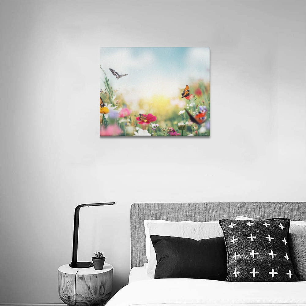 Butterfly Patch Canvas Art Print 20"x16"