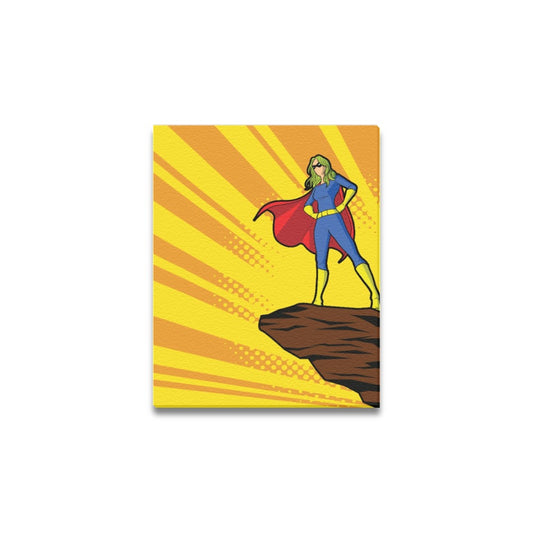 Super Girl Canvas Art Print 8"x10"