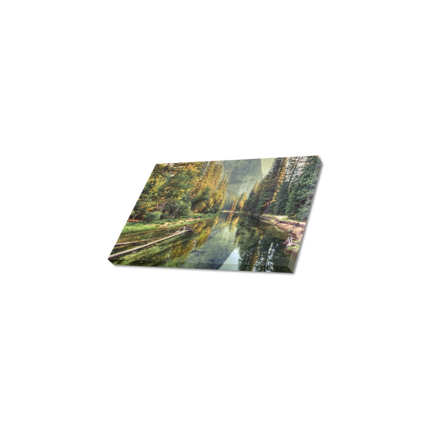 Mountain River Canvas Art Print 12"x8"