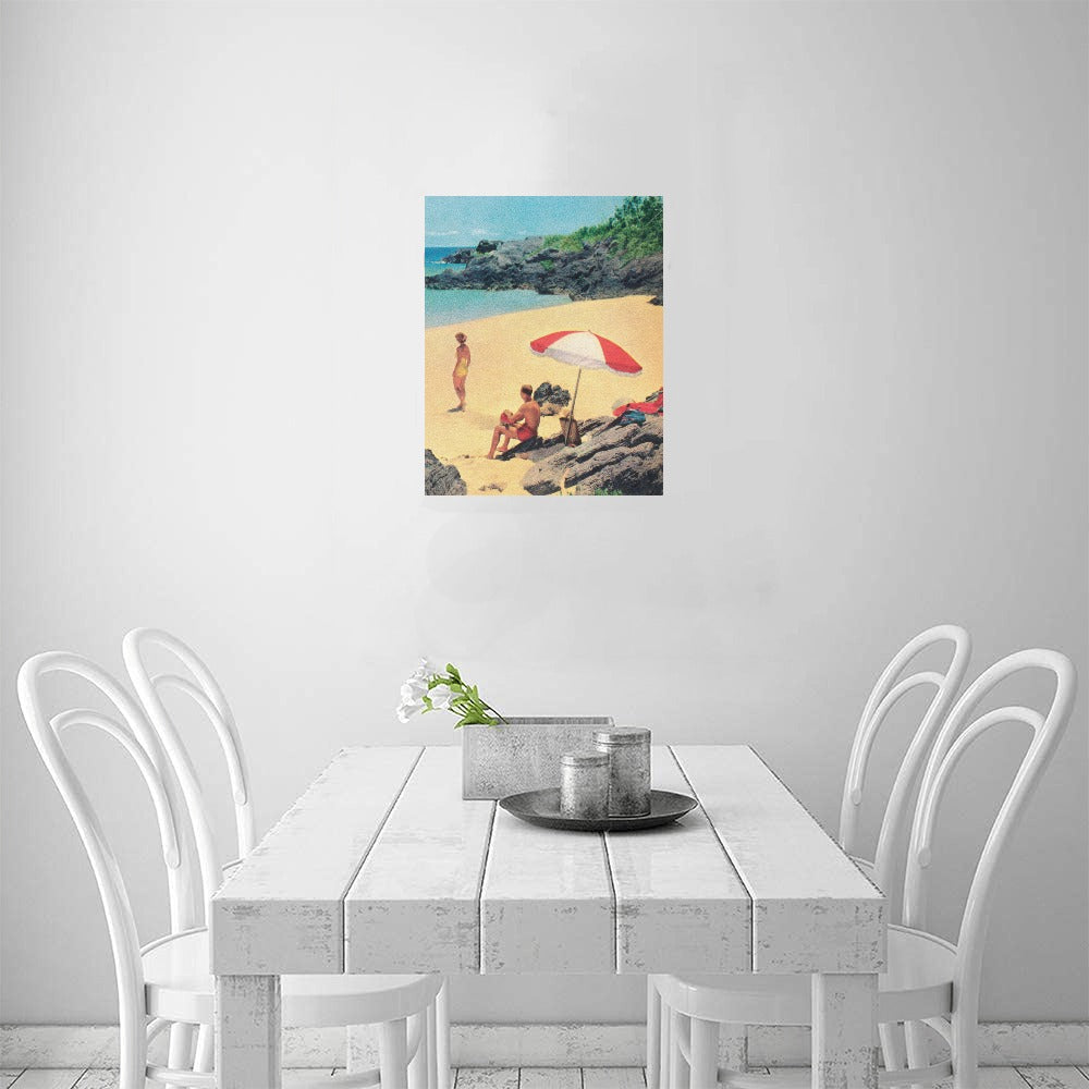 Retro Beach Canvas Art Print 16"x20"