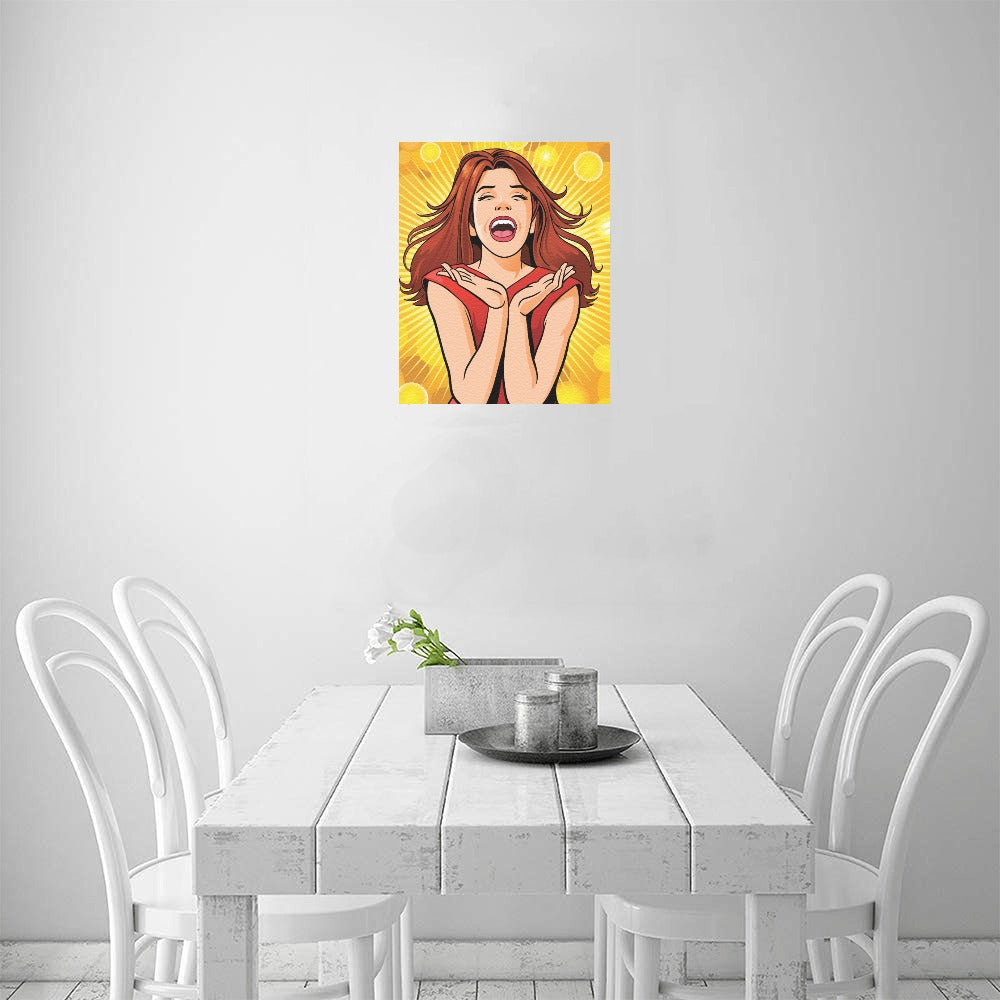 Joyful Girl Canvas Art Print 8"x10"