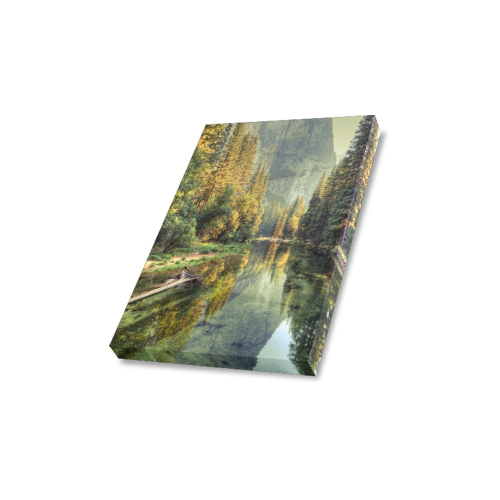 Mountain River Canvas Art Print 8"x10"
