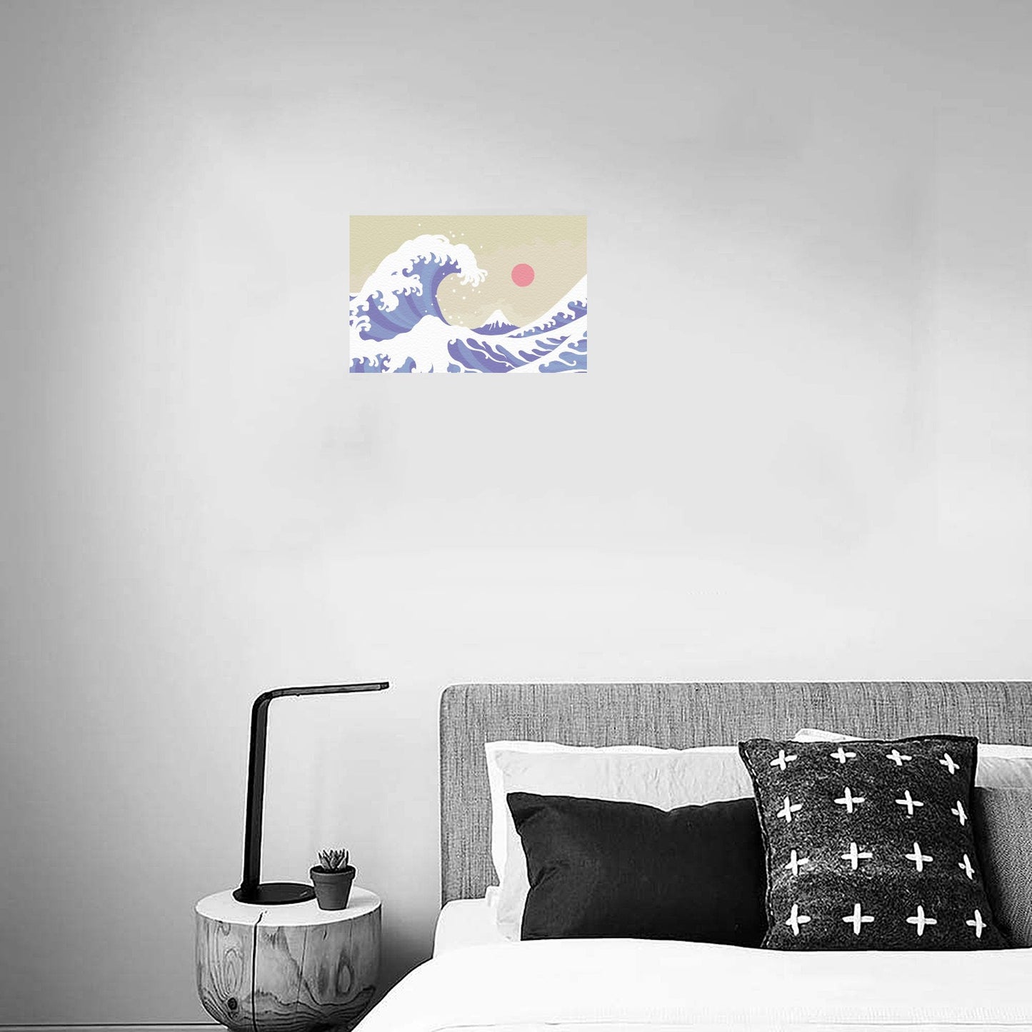 Kanagawa Wave Canvas Art Print 12"x8"