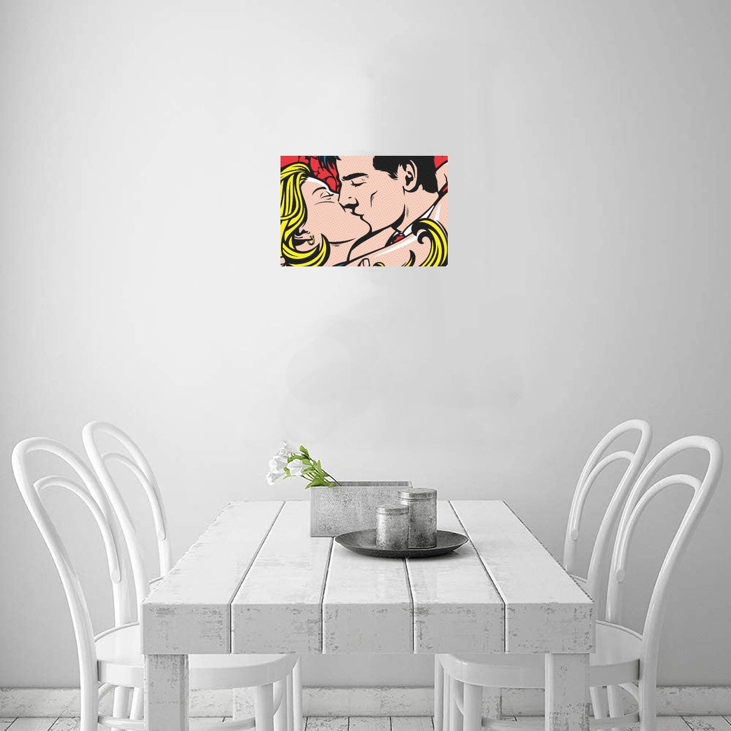 Super Kiss Canvas Art Print 12"x8"