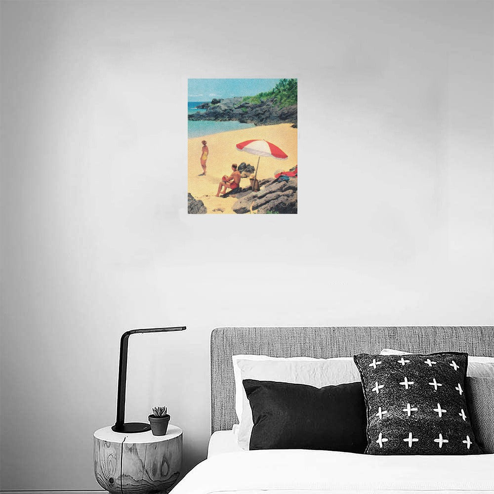 Retro Beach Canvas Art Print 16"x20"