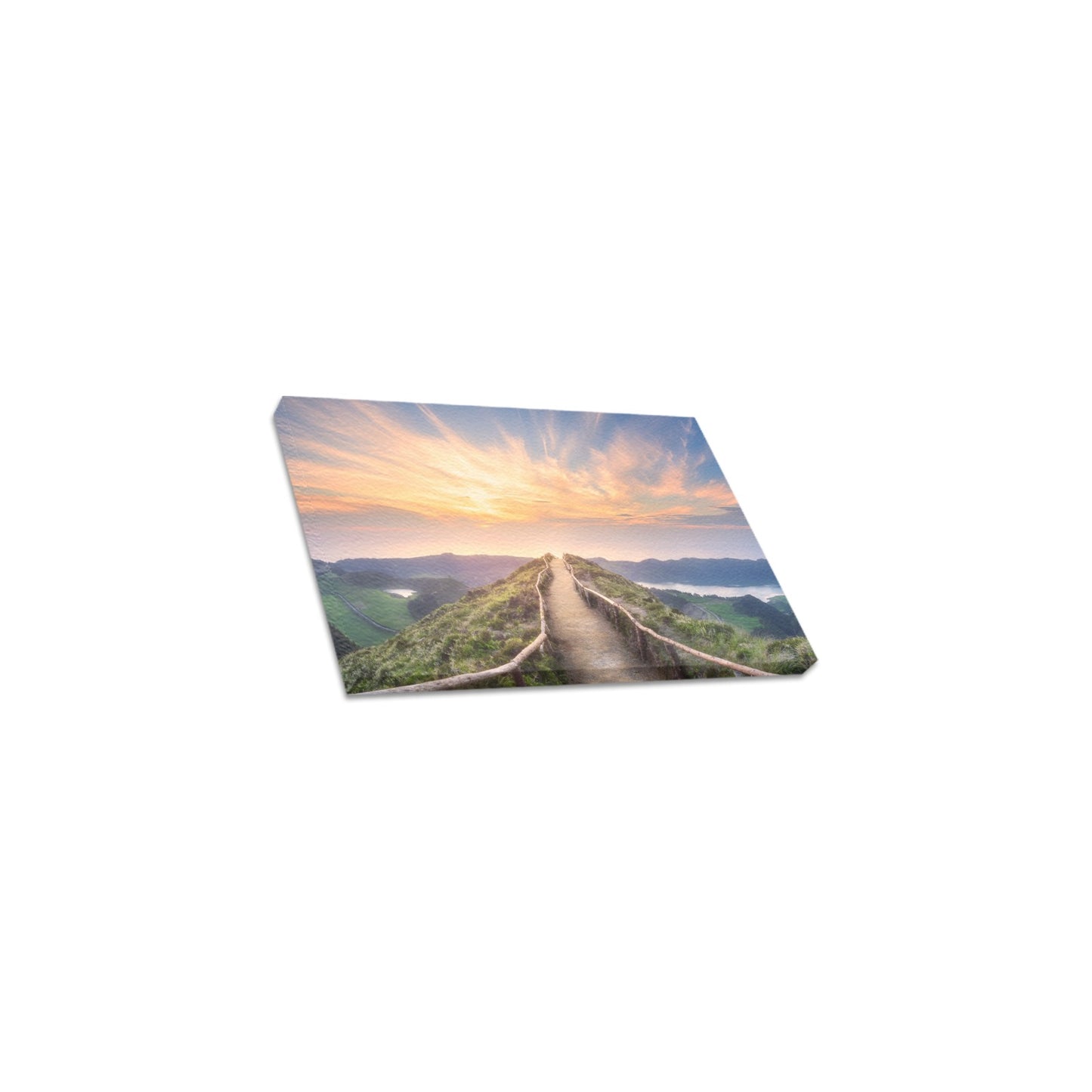 Sunset Pathway Canvas Art Print 12"x8"